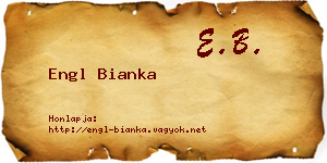 Engl Bianka névjegykártya